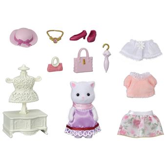 Playset Sylvanian Families 5461 La valisette de mode et grande sœur chat persan