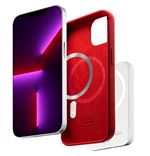 Coque Silicon Puro Icon Magnetique pour iPhone 13 Pro Rouge