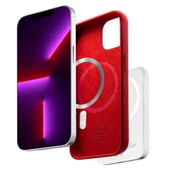 Coque Silicon Puro Icon Magnetique pour iPhone 13 Pro Rouge