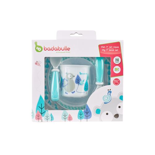 Set repas Badabulle Castor Bleu