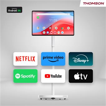 Thomson Go TV 32, à roulettes et sur batterie