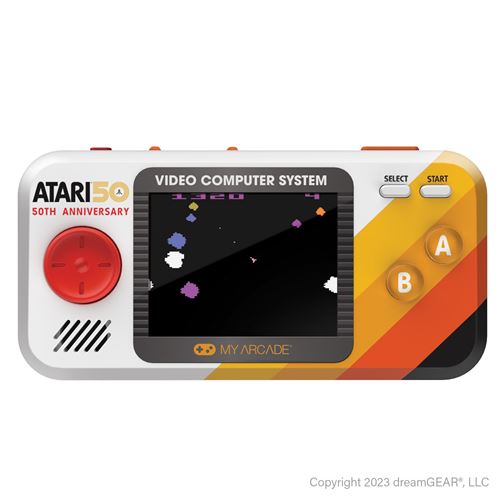 Justforgames Noir Et Orange Console Rétrogaming Just For Games Pocket Player Pro Atari 50Th Anniversary 100 Jeux En 1
