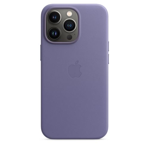 Coque en cuir Apple avec MagSafe pour iPhone 13 Pro Glycine