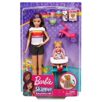 Coffret Barbie Babysitter heure du repas Modèle aléatoire