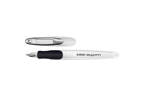 herlitz Stylo plume my.pen, largeur plume: L, blanc / rose
