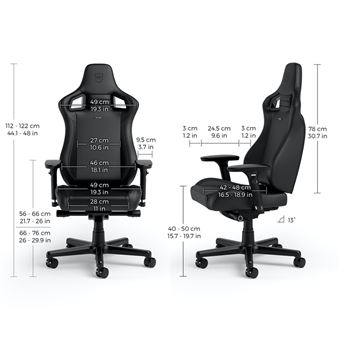 Siège gaming Noblechairs Epic Compact Noir Carbon