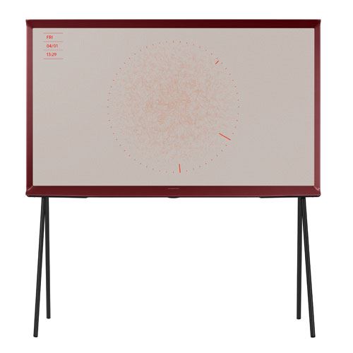 TV Samsung The Serif 43LS01RD 43 QLED HDR 4K Ultra HD Bordeaux Exclusivité Fnac