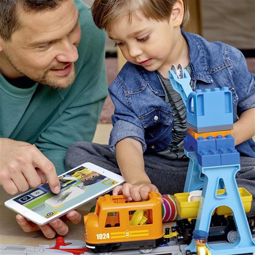 LEGO 10875 Duplo Le Train De Marchandises: Jouet Éducatif avec Rails, Son  et Lumière & 10882 Duplo Ma Ville Les Rails du Train, Jeu de Construction,  Circuit avec Brique d'action Rouge 