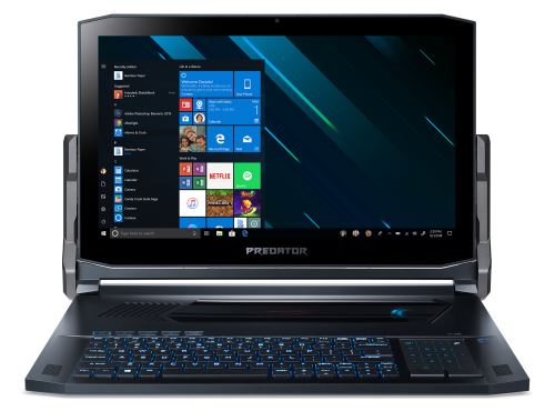 Predator Triton 900 PT917-71-90ED - Draaischarnier model - Core i9 9980HK / 2.4 GHz - Win 10 Home 64 bits - 32 GB RAM - 1.024 TB SSD SED, NVMe - 17.3 IPS aanraakscherm 3840 x 2160 (Ultra HD 4K) - GF RTX 2080 - Bluetooth, Wi-Fi - aby-zwart - tsb Fran