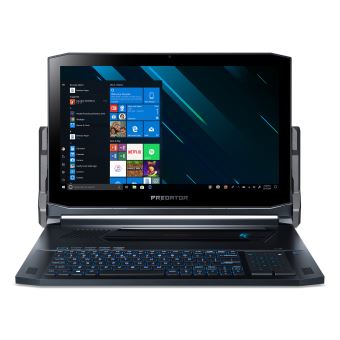 Predator Triton 900 PT917-71-90ED - Draaischarnier model - Core i9 9980HK / 2.4 GHz - Win 10 Home 64 bits - 32 GB RAM - 1.024 TB SSD SED, NVMe - 17.3" IPS aanraakscherm 3840 x 2160 (Ultra HD 4K) - GF RTX 2080 - Bluetooth, Wi-Fi - aby-zwart - tsb Frans