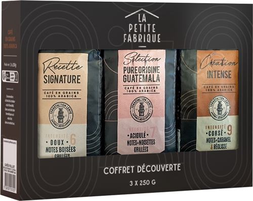 Coffret découverte Café en grains La petite fabrique 1314 3 x 250 g