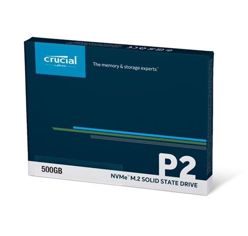 [正常100%] Crucial P2 500GB NVMe SSD Crucial P2 - SSD - 500 GB - intern - M.2 2280 - PCIe 3.0 x4 (NVMe