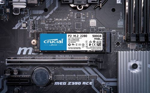 Crucial P2 - SSD - 500 GB - intern - M.2 2280 - PCIe 3.0 x4 (NVMe