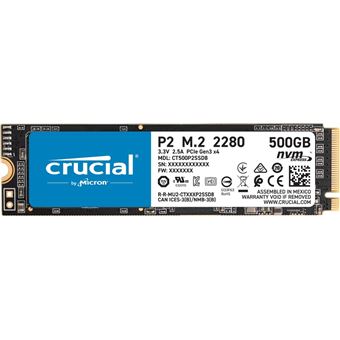 [正常100%] Crucial P2 500GB NVMe SSD Crucial P2 - SSD - 500 GB - intern - M.2 2280 - PCIe 3.0 x4 (NVMe
