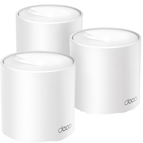 Pack de 3 Répéteurs sans fil Wi-Fi 6 Bi-bande TP-LINK Deco X10 Blanc