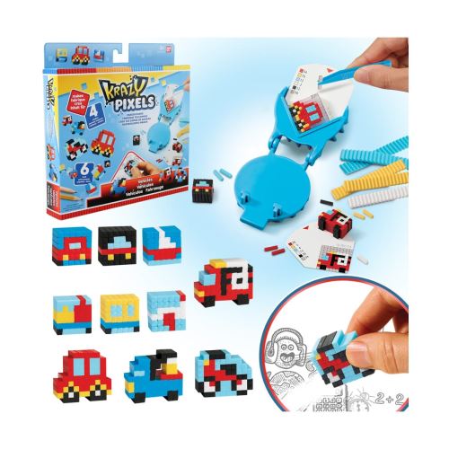 Kit De Gommes Krazy Pixels – Fabrique Ta Propre Gomme Avec 16 Patrons, 60 Barrettes Colorées Et Moule Micro-ondes | Loisir Créatif Dès 8 Ans