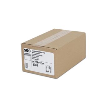 Enveloppes blanches autoadhésives 80g DL boîte de 500