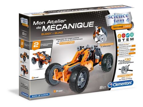 Jeu de construction Mon atelier de mécanique Buggy et Quad Clementoni ...