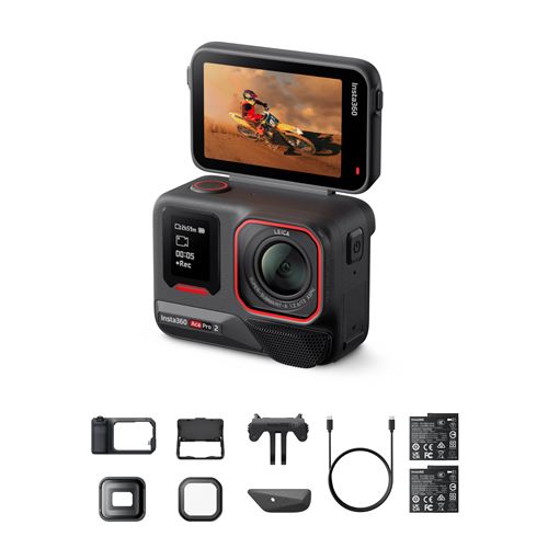 Pack Caméra d'action Insta360 Ace Pro 2 Videography Limited Edition Noir