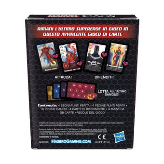 Hasbro Gaming Marvel Mayhem – Jeu De Cartes – Dès 8 Ans – 2 à 4 Joueurs