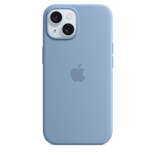 Apple Coque en silicone avec MagSafe pour iPhone 15 Bleu d'hiver