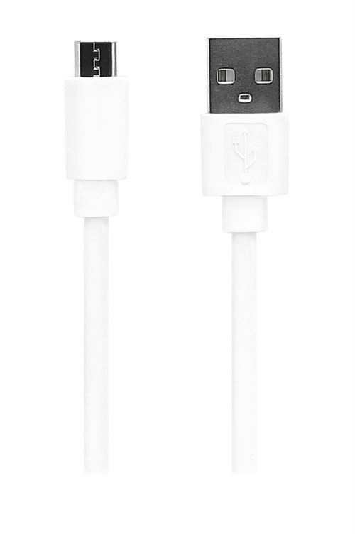 Câble Temium Micro-USB plat Blanc