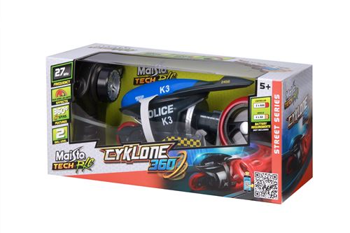 Moto radiocommandee Maisto Cyklone 360 Police Voiture telecommandee Achat prix fnac