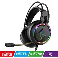 Chrono - Casque Gaming pour PS4 PC Xbox One, Casque Gamer Audio Anti-bruit  Filaire Avec Micro et LED Pour Nintendo Switch, Macbook, Ordinateur  Portable - Rouge et Noir - Ecouteurs intra-auriculaires 