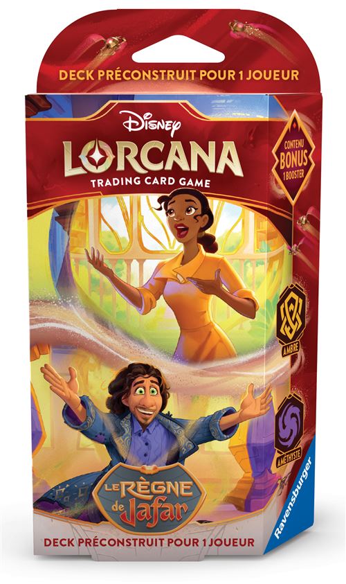 Carte à collectionner Lorcana Ravensburger Disney Deck préconstruit 1 joueur Le Règne de Jafar Tiana & Bruno