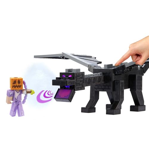 Minecraft - coffret ultime ender dragon 50 cm avec souffle de