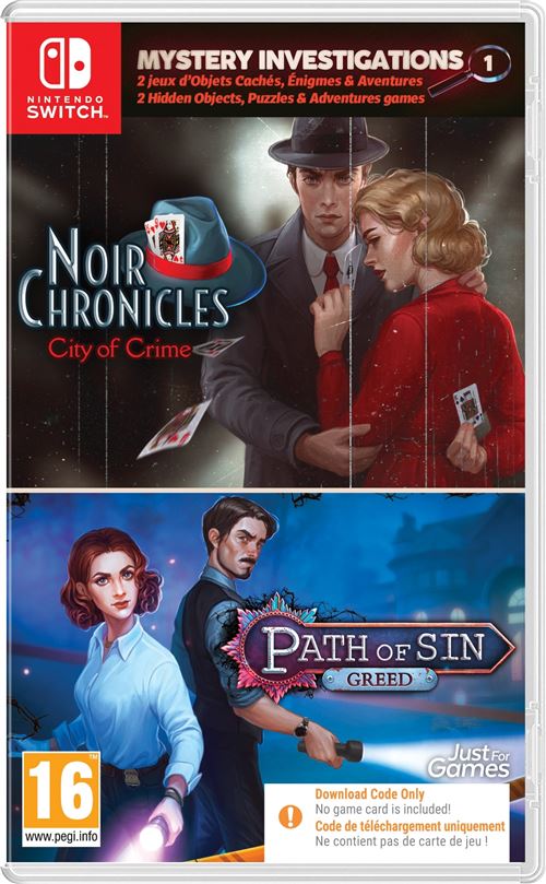 Mystery Investigations Code in a box Nintendo Switch