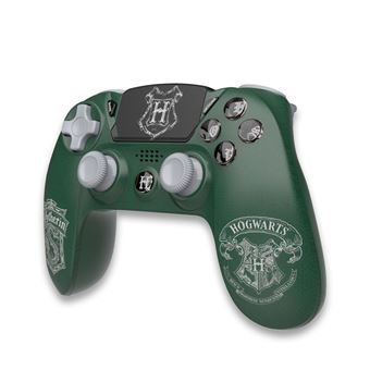 Harry Potter - Manette Sans Fil PS4 - Prise Jack - Boutons Lumineux - Serpentard - Vert