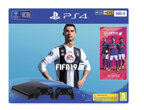 Pack Sony Console PS4 Slim 500 Go Noir + FIFA