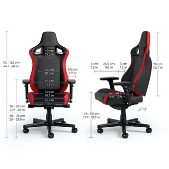 Siège gaming Noblechairs Epic Compact Noir Carbon et Rouge