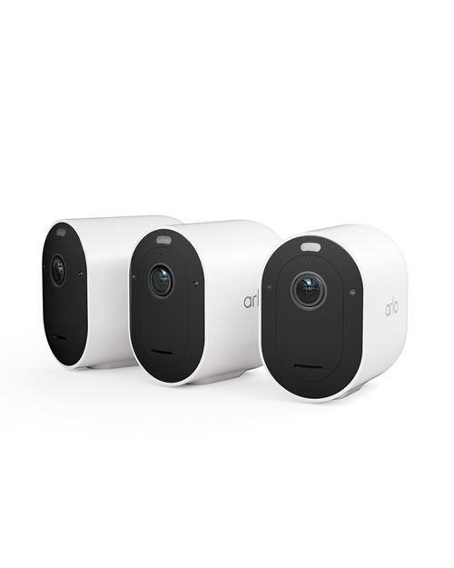 Pack de 3 Caméras de surveillance connectées Arlo Pro 5 2K+ Spotlight intérieure-extérieure Blanc État correct - Arlo reconditionné disponible sur Fnac