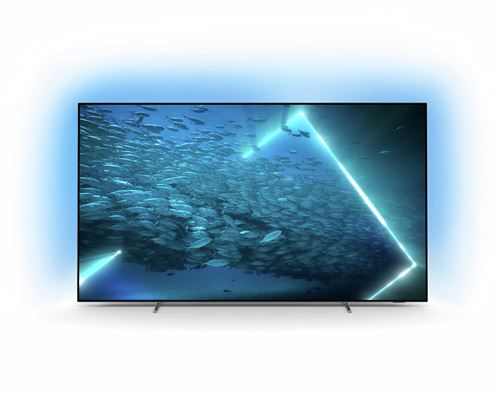 TV OLED Philips Ambilight 65OLED707/12 164 cm 4K UHD Android TV Chrome foncé 2022