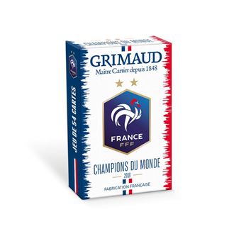 Blister de 54 cartes Grimaud FFF Champion du Monde 2018