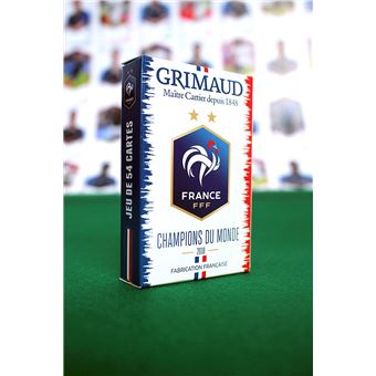 Blister de 54 cartes Grimaud FFF Champion du Monde 2018