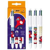 6 stylos BIC 4 couleurs - Avec décor - Super Collector - Boîte métal -  Bonne affaire