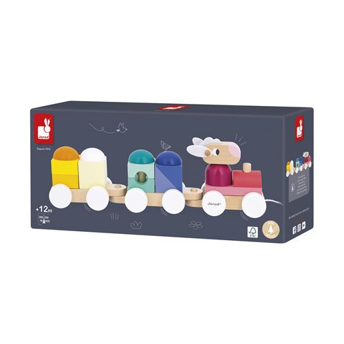 Jeu d'éveil Janod Zigolos Petit train mouton - vue 1