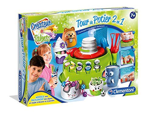 Kit De Poterie électrique Pour Enfants - Tour De Potier USB, Argile, Peintures, Outils, Tablier, Cadeau Créatif Filles Et Garçons - 7