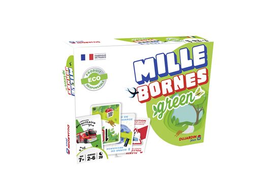 Dujardin Multicolore Jeu De Cartes Mille Bornes Green