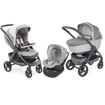 Poussette trio chicco clearance grise