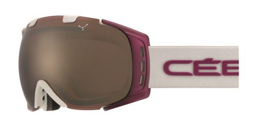 Masque de ski Cébé Origins Taille M Blanc mat et Fuchsia