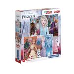 Puzzle 2x20 pièces Clementoni Supercolor Disney Frozen 2
