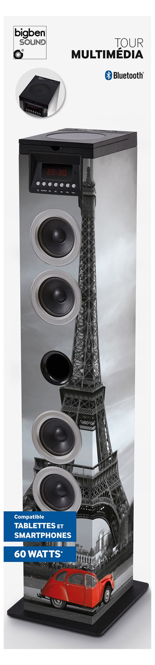 Tour multimédia lecteur CD BigBen 60 W Paris