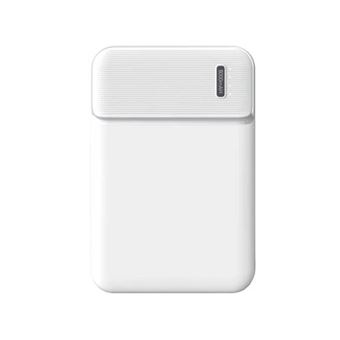 Muvit Powerbank Externer Akku – 2 USB-A-Anschluss und 1 USB-C-Anschluss – 5000 mAh – Weiss - 1