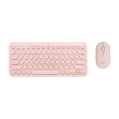 Kit clavier + souris Bluetooth QW02 - 86 touches - sans fil - rose