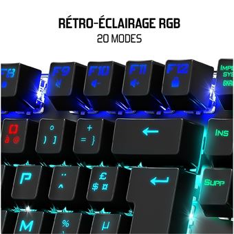 Clavier mécanique Spirit of Gamer RGB Xpert K400 Noir