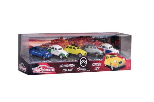 Pack de 5 petites voitures Majorette Majo Vintage Citroen 2CV